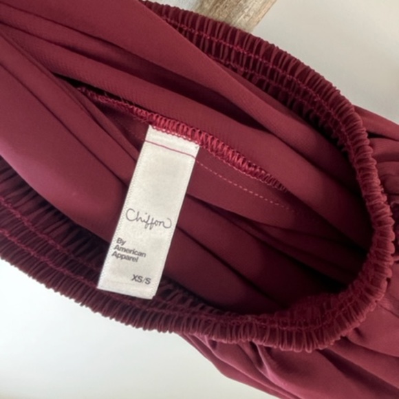 AMERICAN APPAREL | Chiffon Burgundy Skirt - Picture 6 of 6